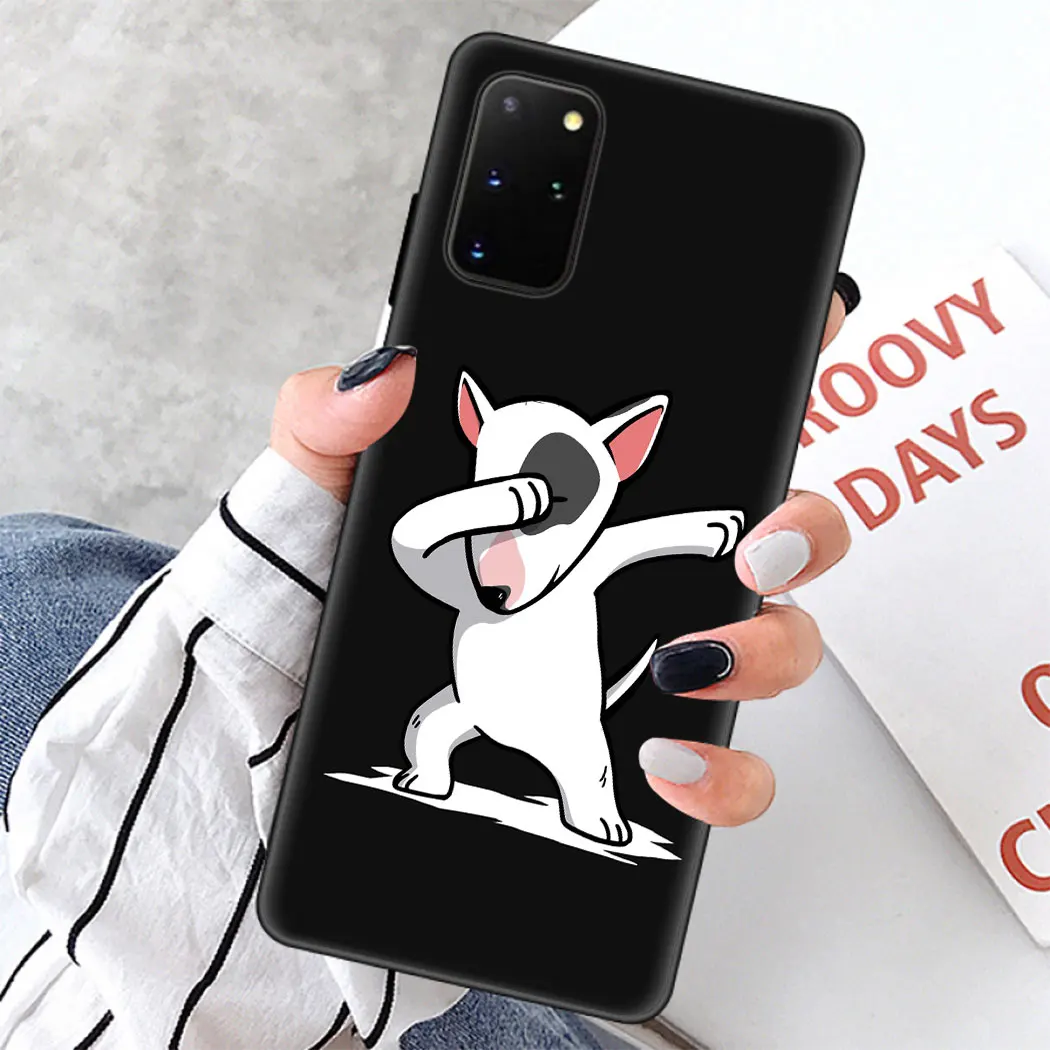 Мягкий силиконовый чехол для Samsung Note 8 9 S6 S7 Edge S8 S10 10 Plus S10E черный телефона Pitbull Dog Dab