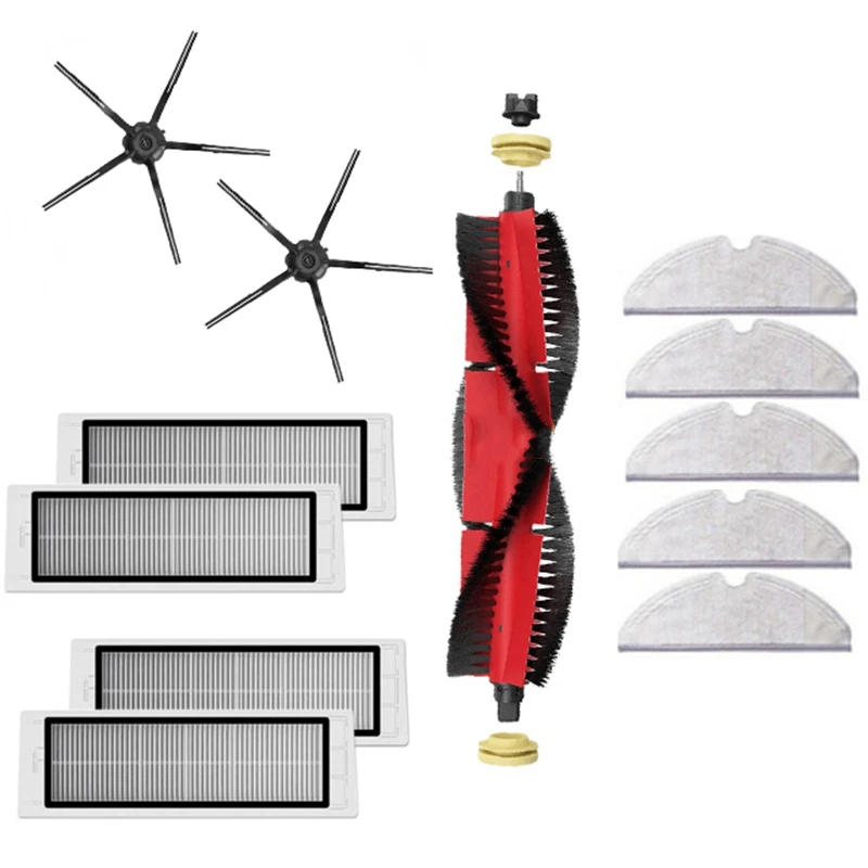 

12 Pack Vacuum Cleaner Replacement Parts HEPA Filters Main Brush Accessories for Xiaomi Roborock S4 S5 MAX Robot Parts