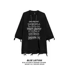 Женская Асимметричная футболка с вырезами на цепочке, черная Готическая уличная одежда в стиле хип-хоп, в стиле Харадзюку, Новинка лета 2022