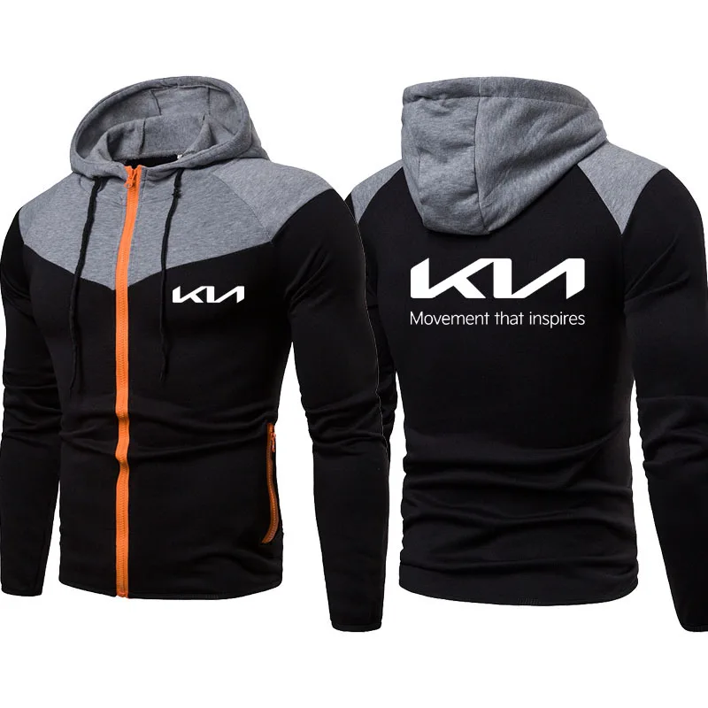 

2021 New Baseball Jacket New Kia logo Men's sports jacket top Spring Autumn high quality cotton Splicin Men's jackets