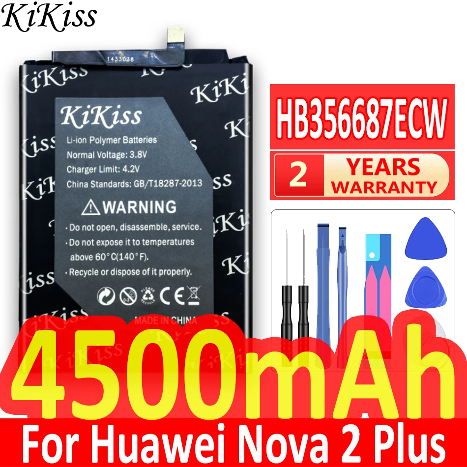 

4500mAh High Capacity Battery For Huawei Nova 2 Plus/ Nova 2i / G10 / Mate 10 Lite/ Honor 7X / Honor 9i Phone Batery HB356687ECW
