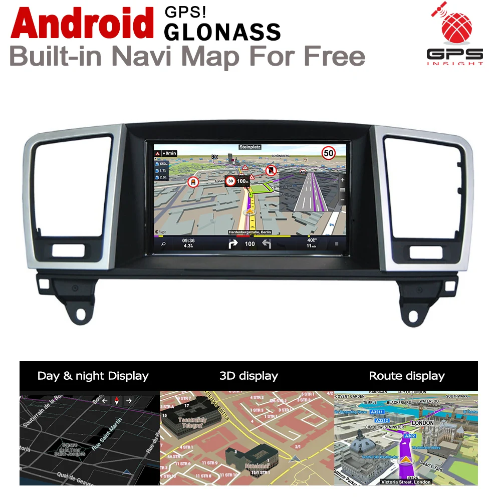 Автомобильный мультимедийный плеер HD экран стерео Android 7 0 GPS Navi карта для Mecerdes Benz ML