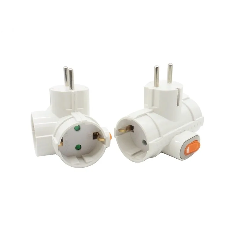 Европейская вилка европейского стандарта с переключателем один поворот