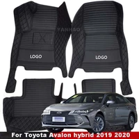 for toyota avalon hybrid 2019 2020 car floor mats auto interiors carpets foot rugs dash custom covers artificial leather pads