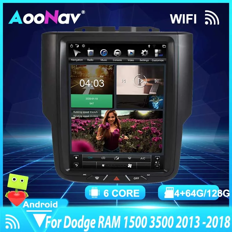 Android PX6 128G 10 5 дюймов автомобильное радио для Dodge RAM 1500 2500 3500 2013 2018 Авторадио
