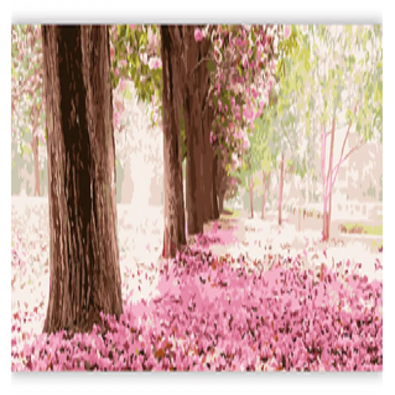 

Cherry blossoms Paint By Numbers Canvas With Framed Oil Painting DIY Kits Acrylic For Adults Coloring By Numbers Home Decor Art