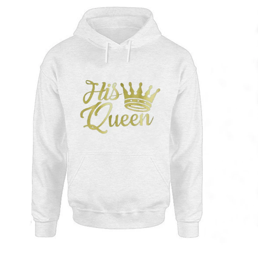 

Her King and His Queen Sweatshirt Matching Love Couples Hoodies Women Best Couple Fall 2021 Women Lovers Tops