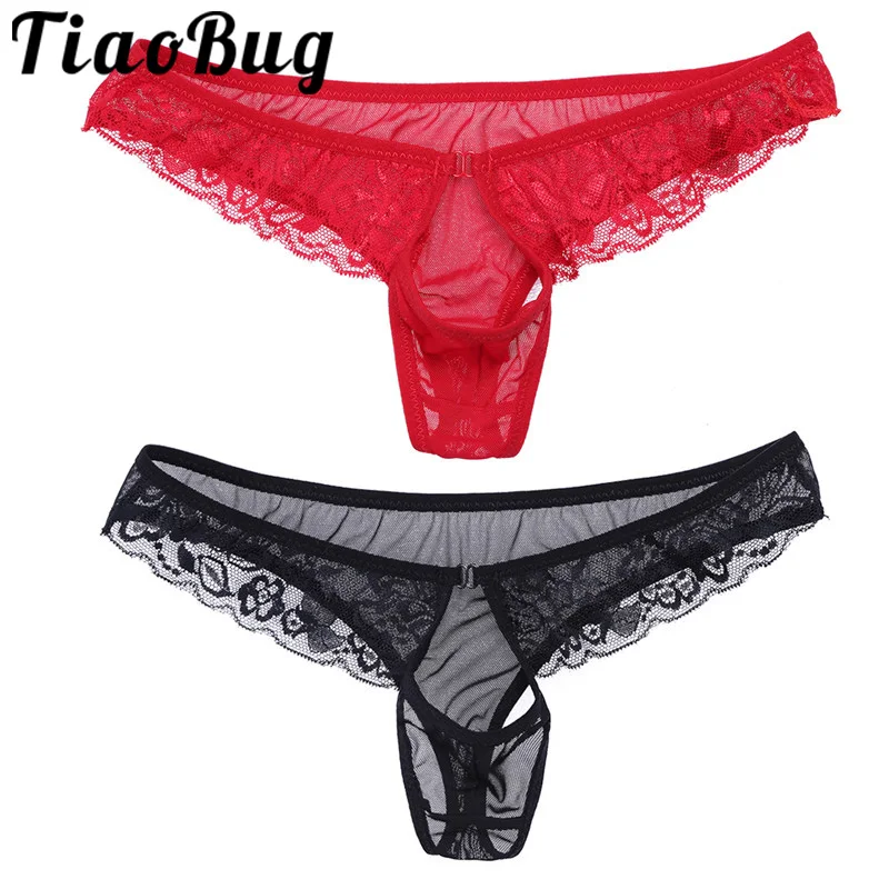 Сексуальное мужское нижнее белье TiaoBug бикини трусы для геев с отверстием пениса