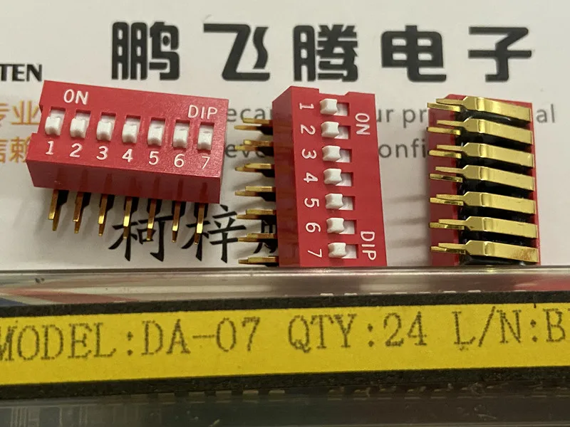 1 шт. Тайвань юанда DIP DA 07 V код набора Переключатель 7 бит изогнутые стопы боковая