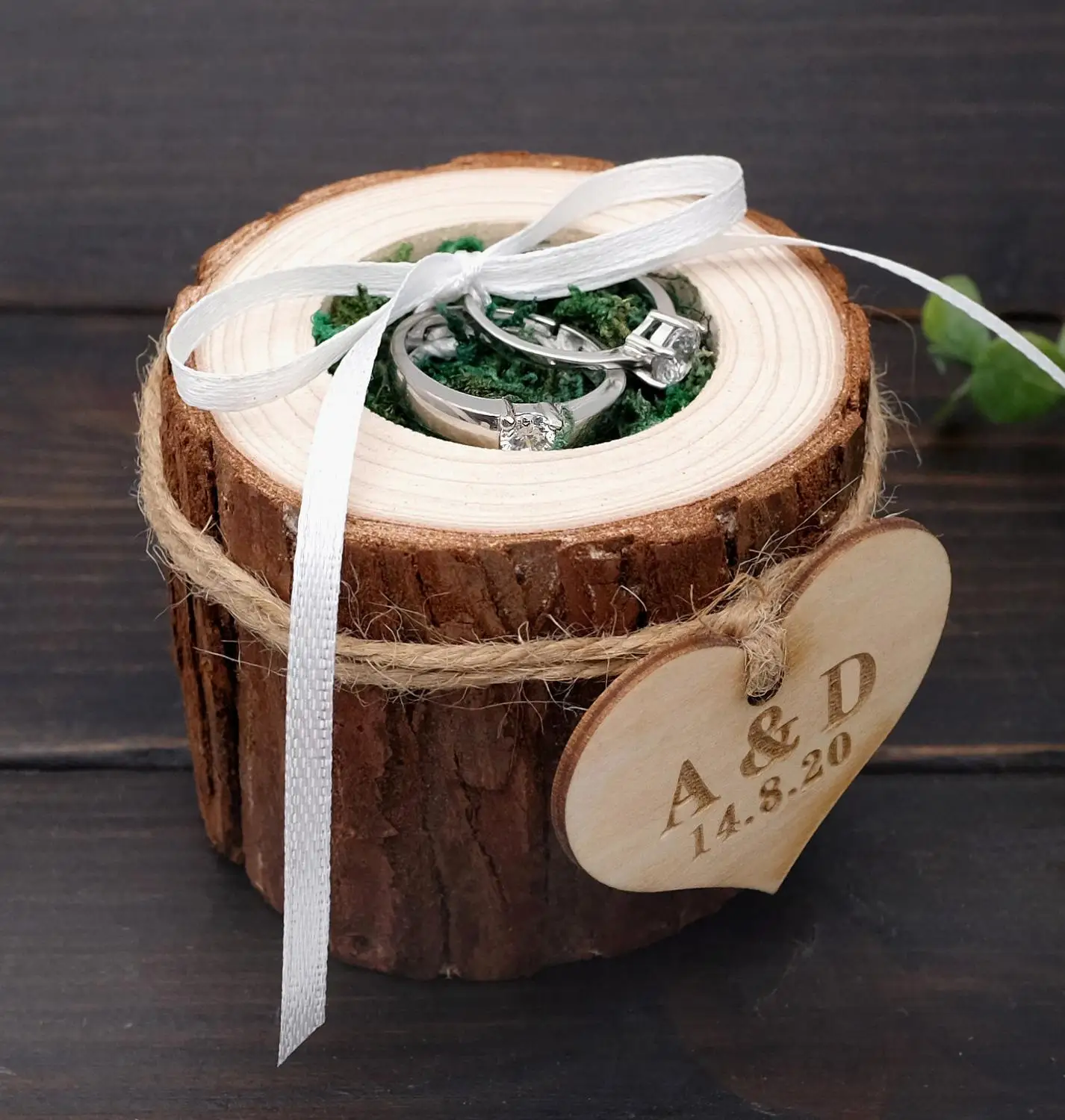 Персонализированные кольца-держатели свадебные кольца подарочные коробки