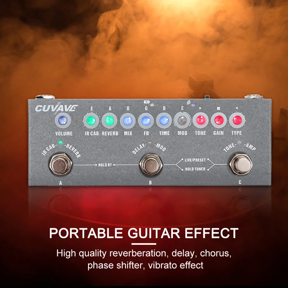 

Cube Baby Multi Effects Pedal USB Rechargeable 8 IR Cabinet Delay Chorus Phaser Reverb Guitar Pedal Accessories