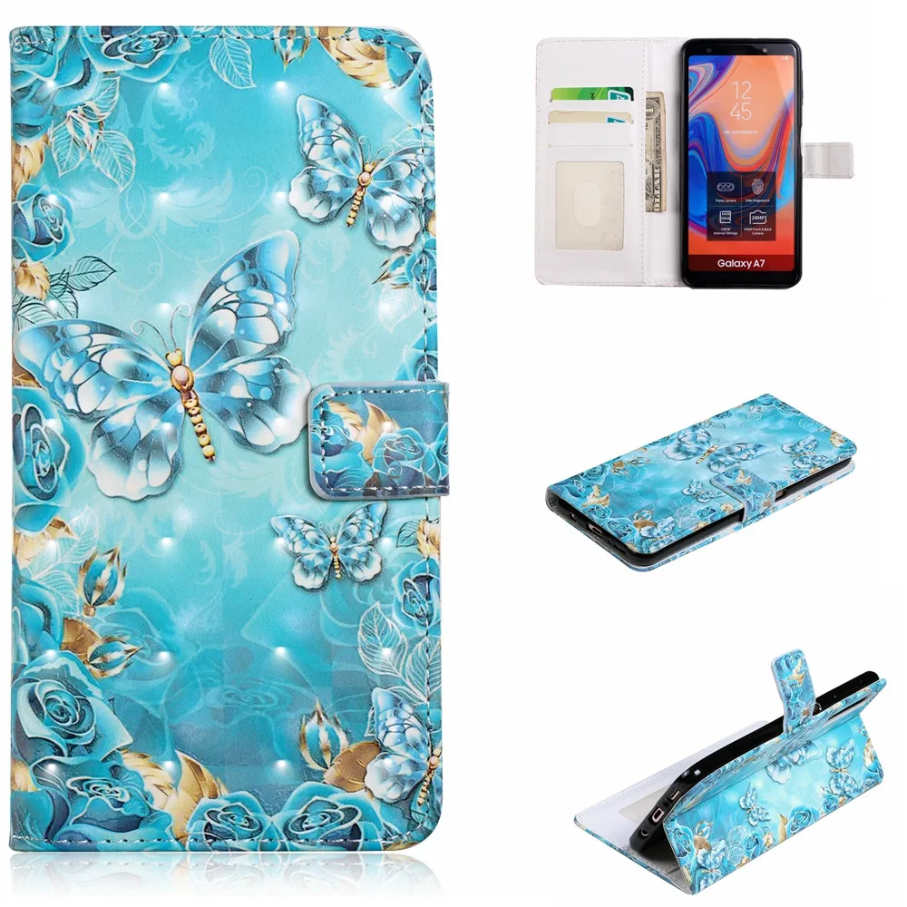 Кожа Книга чехол для телефона для samsung Galaxy A50 A70 A10 A20 A30 A40 A20E M10 M20 M30 Чехол-портмоне с откидной крышкой и отделением для карт - Цвет: 6