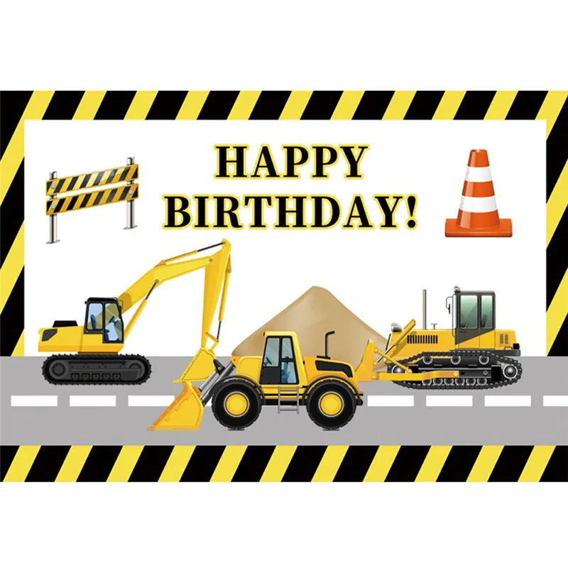 130*220 см строительный трактор тематическая скатерть экскаватора грузовик