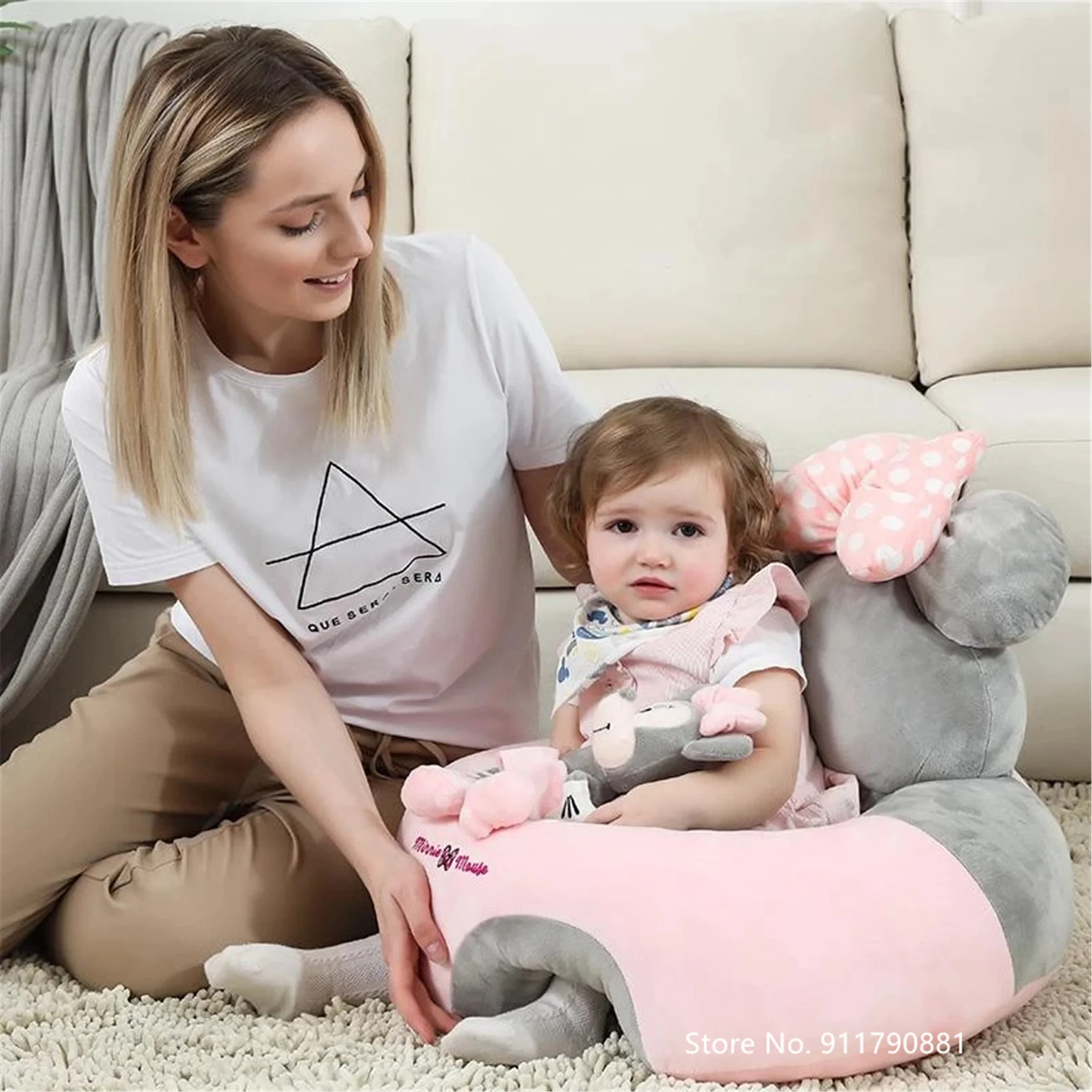 

Стул обеденный Детский мягкий с мультяшным рисунком Микки и Минни