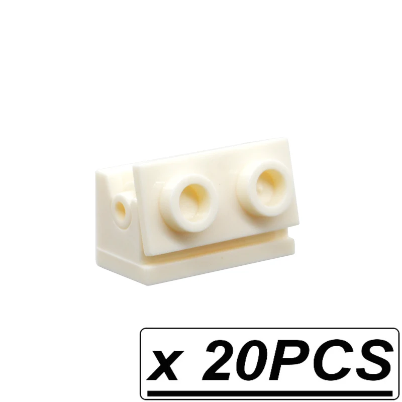 20sets White 20 шт Мпц кирпич 1x2 кресло-качалка пластина и рокер подшипник шарнир Совместимость строительные блоки 3937 3938 Развивающие игрушки для детей - Цвет: 20sets White