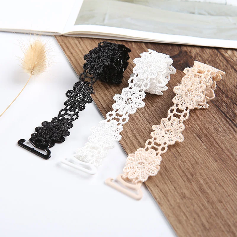 

Intimates Adjustable Length Non-Slip Shoulder Strap Romantic Lace Flower Underwear Strap Exposed Beauty Strap