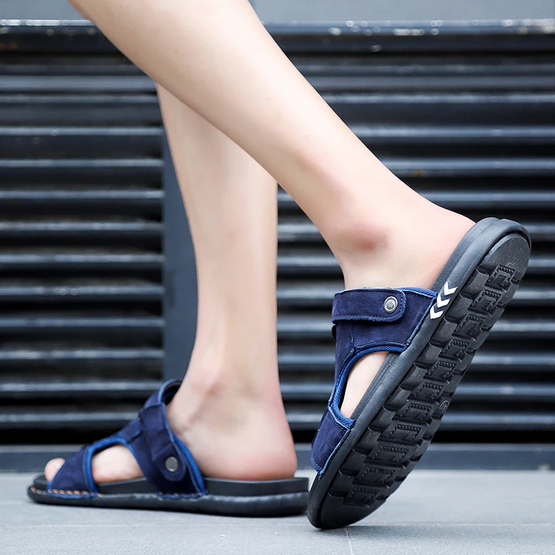 

Sandles For Men Sandals Men Sandalen Heren Sandale Ete Homme Sandalias For Man Hombre Verano Summer Beach Leather Flat Big Size