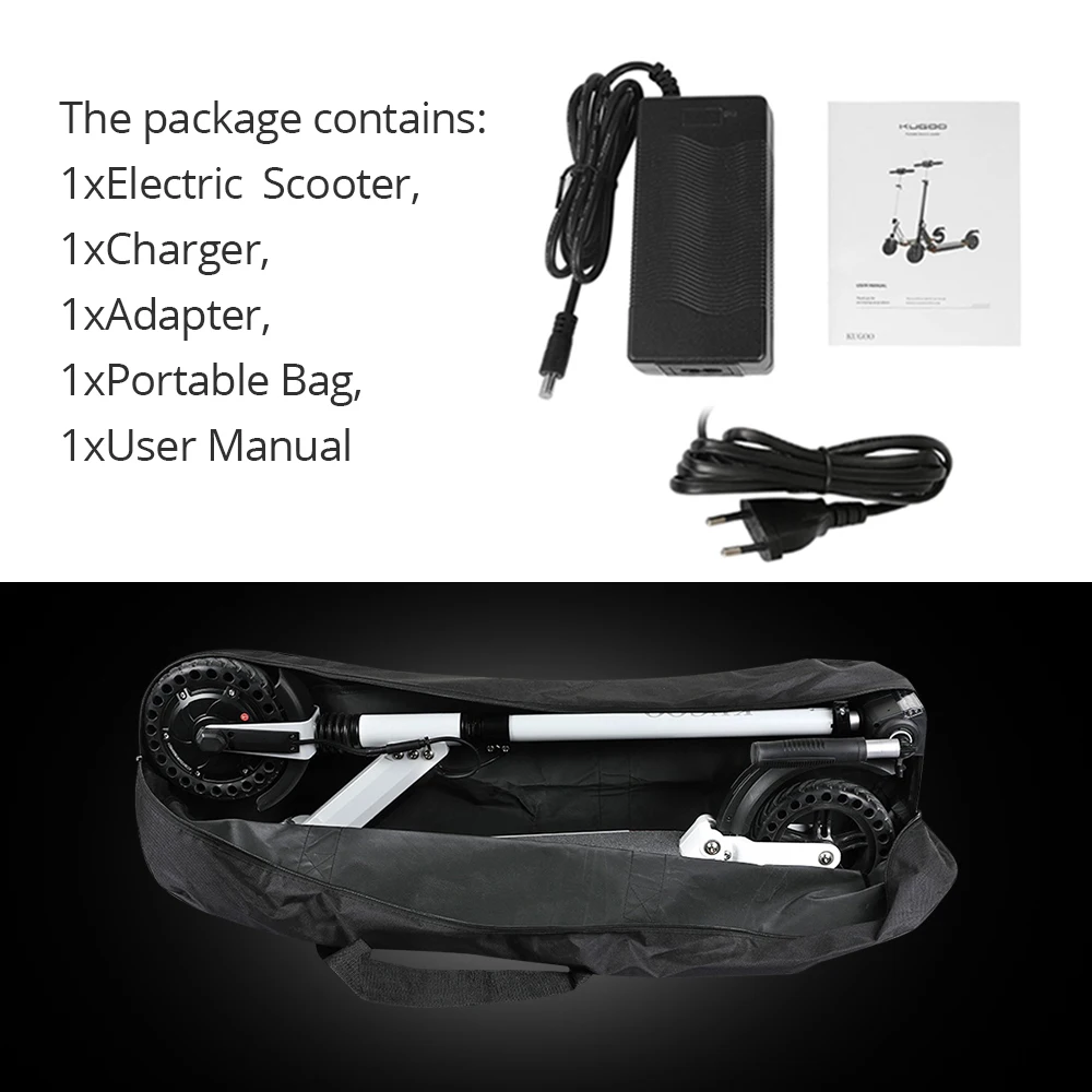 KUGOO S1 PRO Складной электрический самокат максимальная дальность 30 км 350 Вт защитные огни двигателя 8 дюймов сотовый взрывозащищенные шины E-Scooter