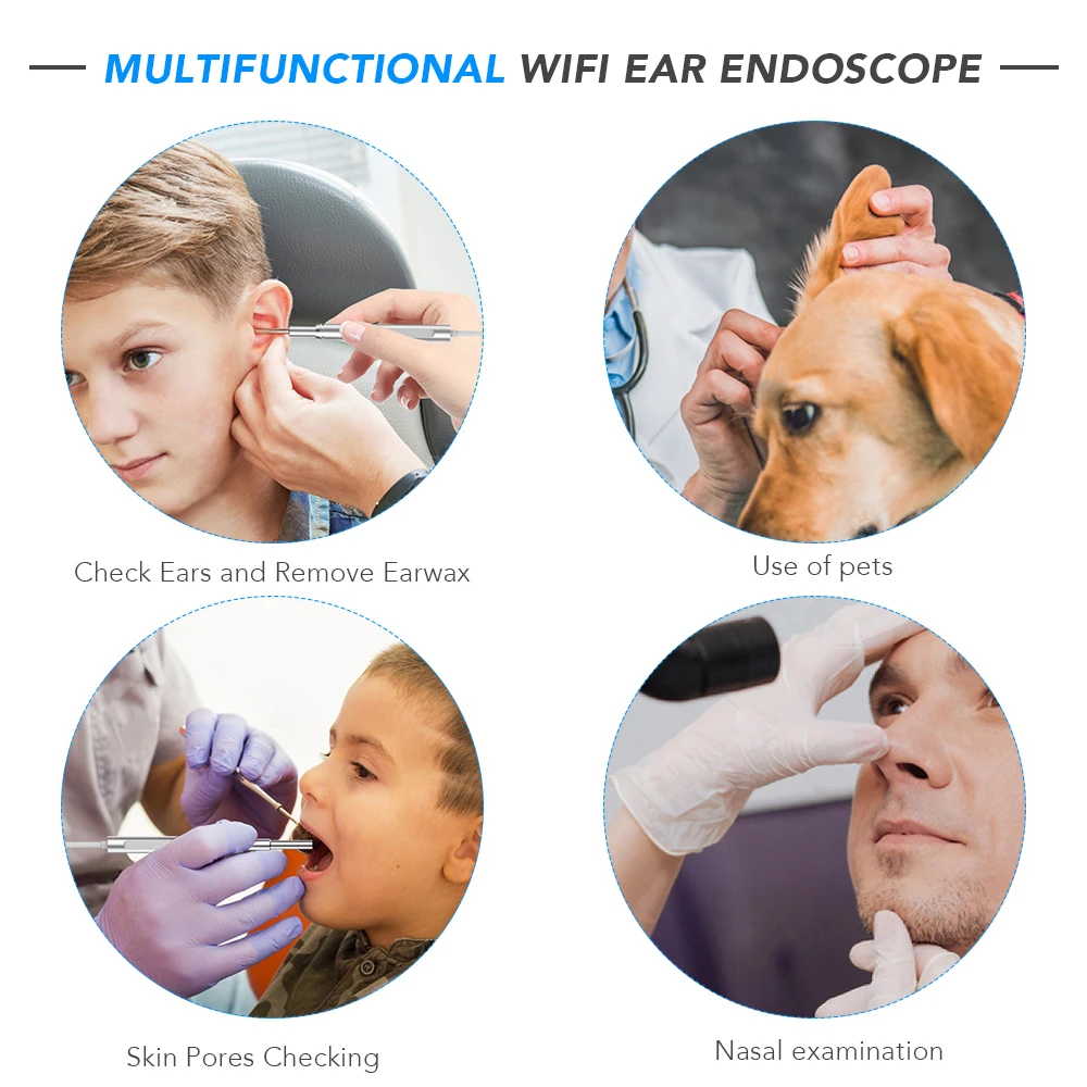 TESLONG 3 в 1 ухо эндоскоп Камера 4 мм инструмент для чистки ушей визуальная ухочистка