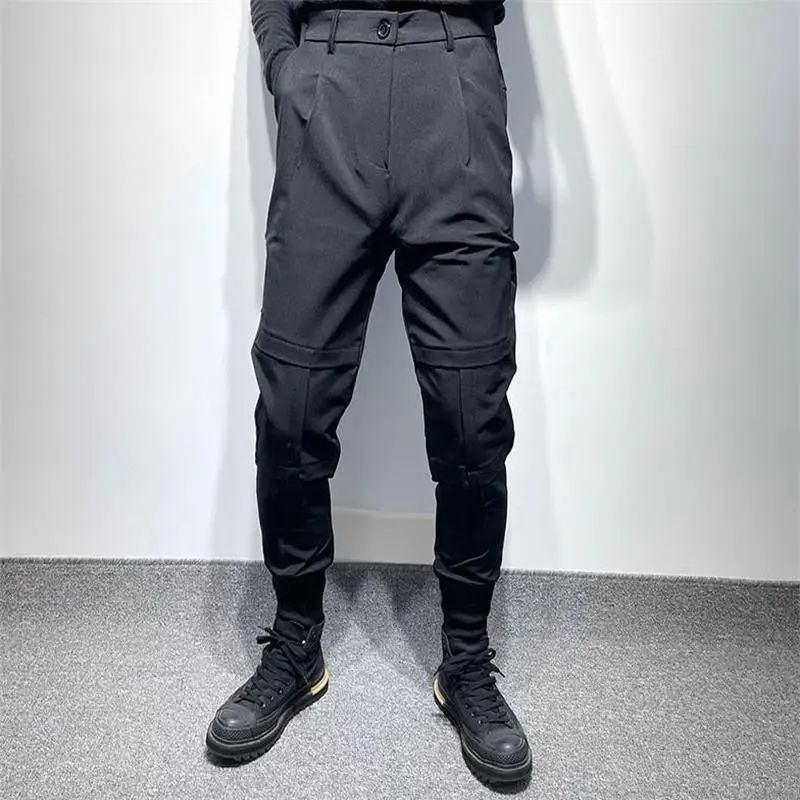 Men's Harun Pants Spring And Autumn New Slim Fashion Harajuku High Street Youth Stitching Dark Casual Large Pants