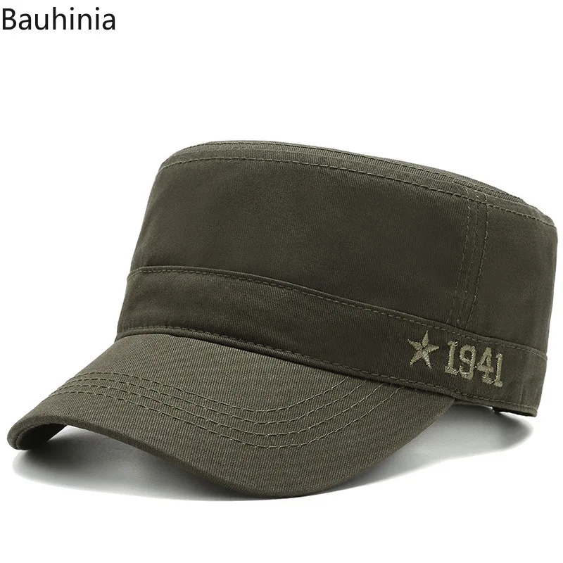 

United States US Marines Corps Cap Hat Military Hats Camouflage Flat Top Hat Men CottonHat Navy Embroidered Camo Hat