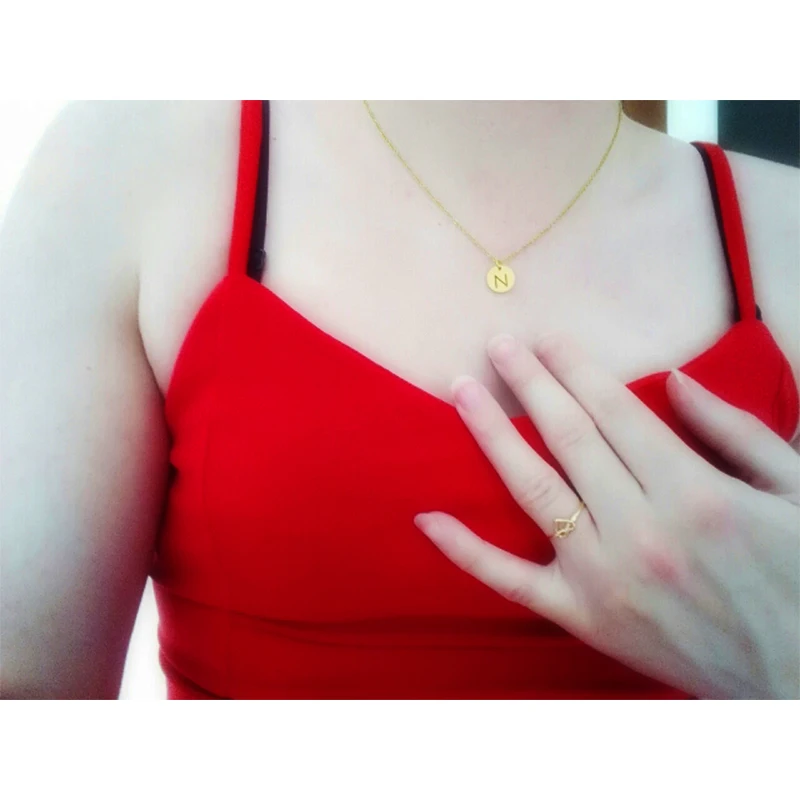 Ожерелье из нержавеющей стали женское колье золотого цвета преувеличенное 26