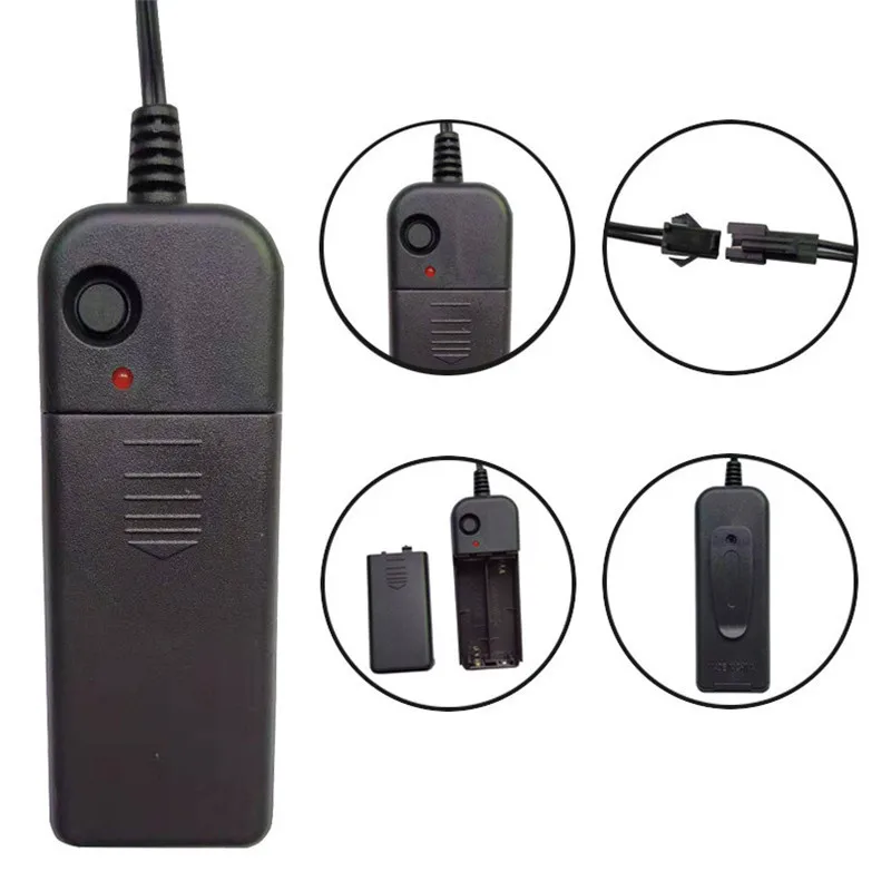 3М Гибкая неоновая светящаяся EL-проволока-тросик для рождественского танца, рейва, декорации, домашних тапочек, одежды, лампы на USB-ленте.