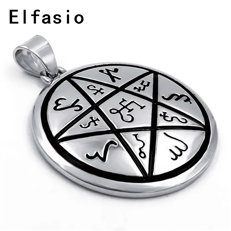 Мужская Pewter подвеска Alchemical Theban Heremetic Wiccan Pentacle Star языческий амулет цепочка из