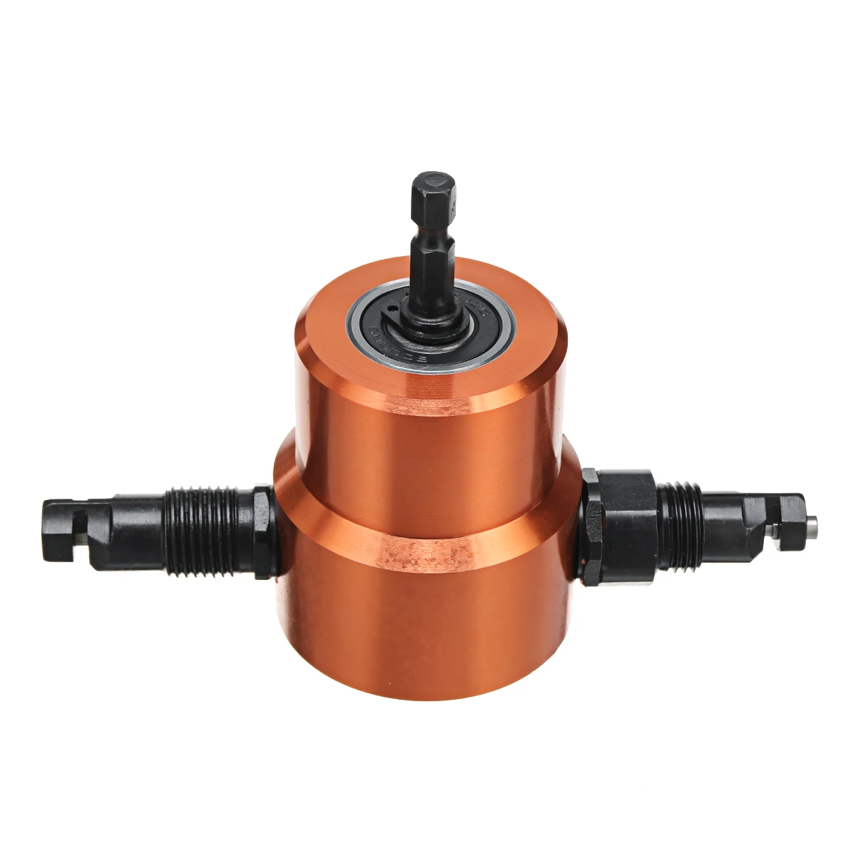 Высекатель для дрели с двумя головками резки тонкого металлического листа