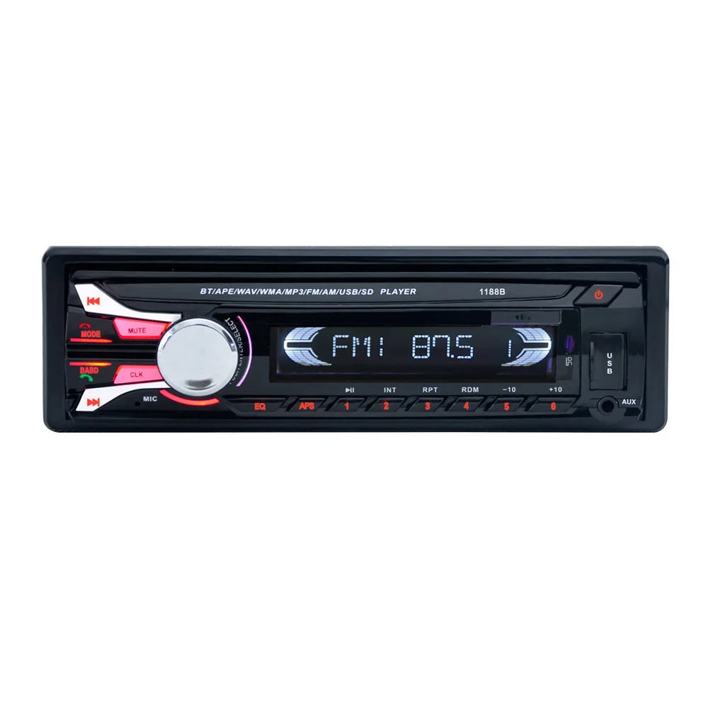 1188B fm радио 12 в Bluetooth V2.0 Съемная передняя панель Авто аудио стерео SD MP3 плеер AUX USB