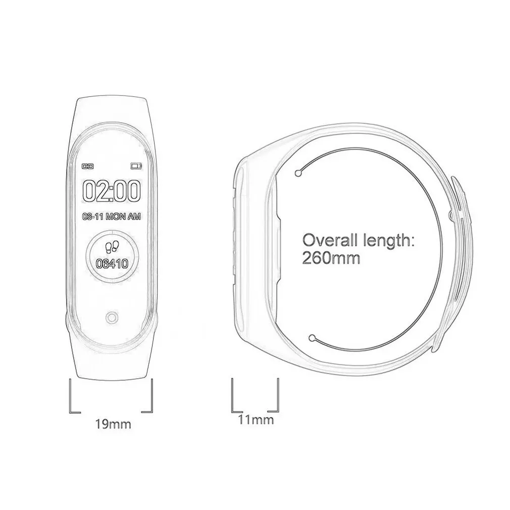 

M4 Monitoring Smart Wristband Remote Shoot Phone Calls Sports Band Heart Rate Fitness Tracker Watch Waterproof Bracelet