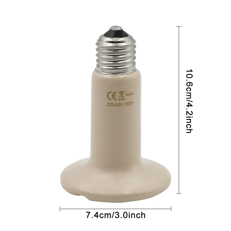 2 шт. излучение в дальнем инфракрасном диапазоне Pet нагревательная лампа Керамика