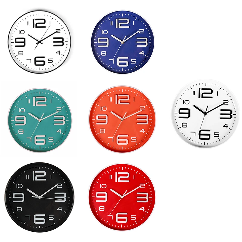 

10x10x1.3inches Indoor Big 3D Number Silent Wall Clock Movement Wall Clocks Battery Operated Used For Living Room Office