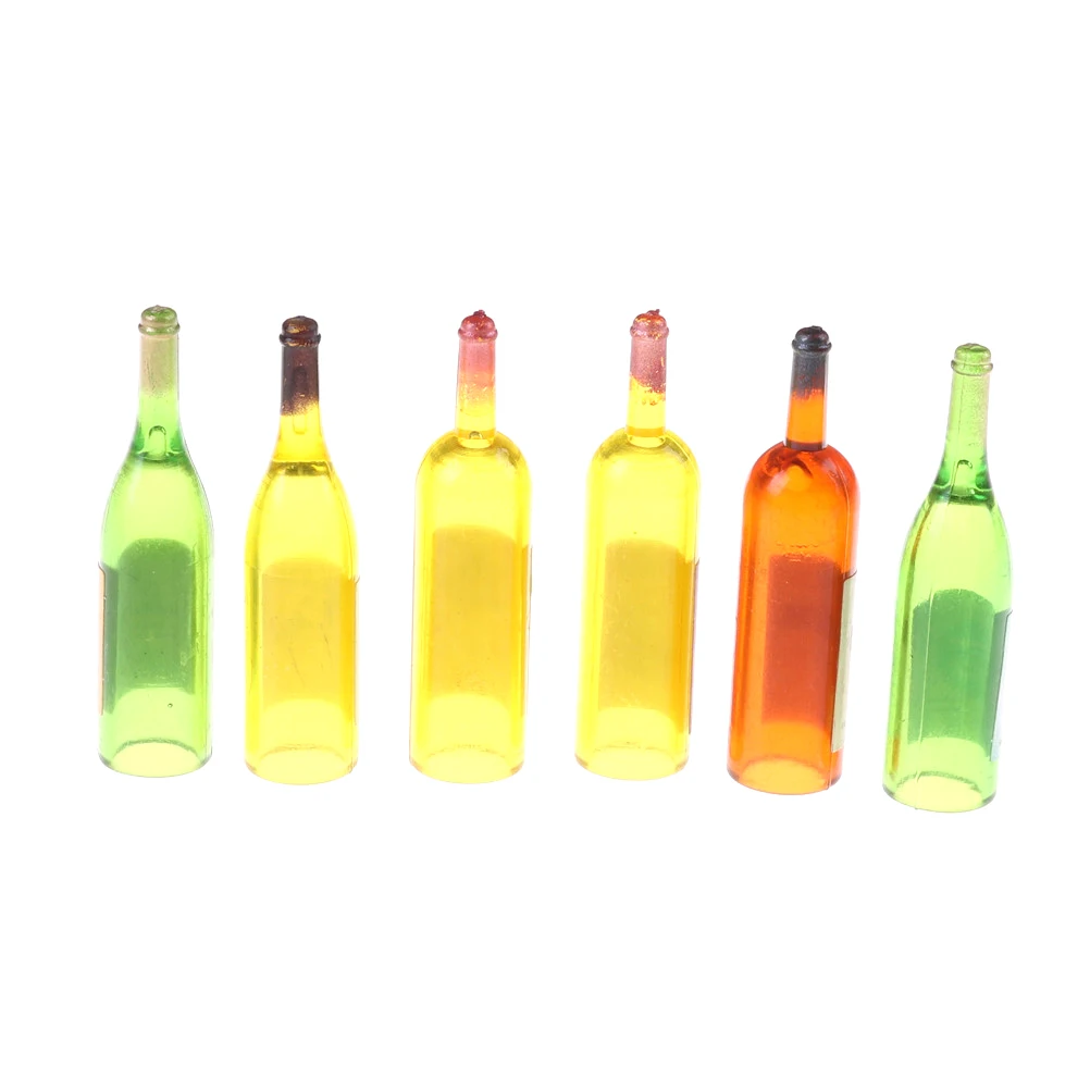 

1/12 Dollhouse Miniature Wine Juice Bottles Decoration for Dolls House Life Scene Decoration Furniture Toys 1/2/3/4/5/6/15 Pcs