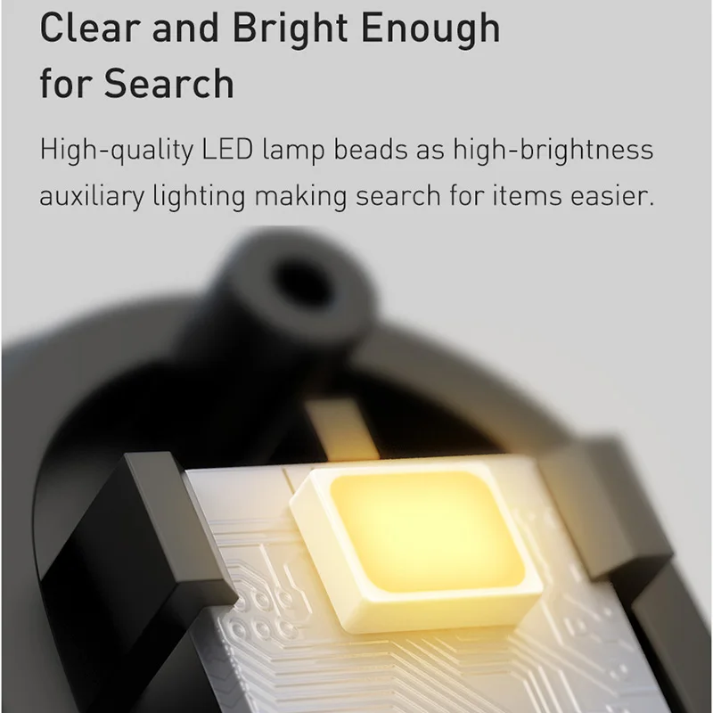 

Baseus 2pcs Portable LED Flashlight Car Mini Magnetic Touch Interior Light Auto lights lighting Styling Night Light Ceiling Lamp