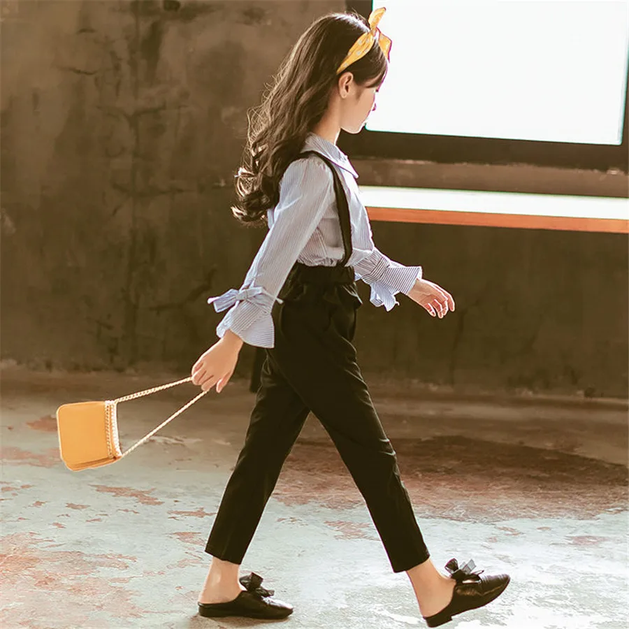 Комплекты детской одежды для девочек топ на весну и осень Комбинезоны штаны