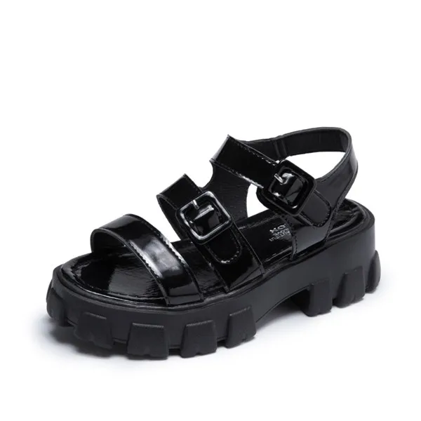

2021 Sandals Women Shoe Fashion 5.5cm Heel Summer Women Sandals Fashion Sandals Buckle Non-slip Basic Casual