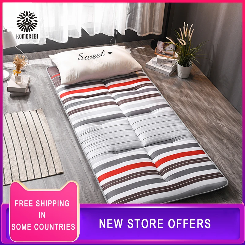 저렴한 비 슬립 라이트 매트리스 가정용 호텔 침구 보호 패드 학생 접이식 다다미 매트리스 바닥 바닥 슬리핑 매트