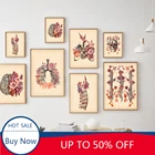 Медицинский человеческий тело, настенный художественный плакат, цветок, орган, холст, с принтом 