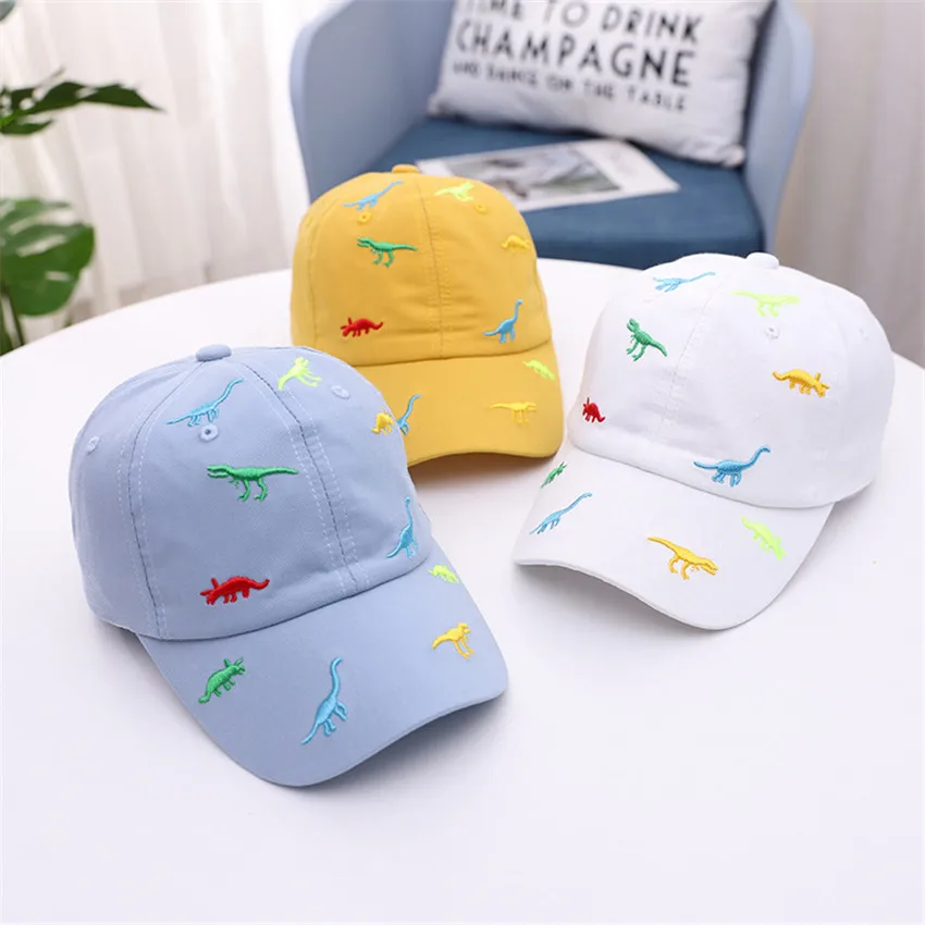 2021 новый Snapback Бейсбол бейсбольные кепки, Детская вышивкой в виде динозавра; Шапки сезон: весна–лето в стиле хип-хоп для мальчиков, Шапки хип-...