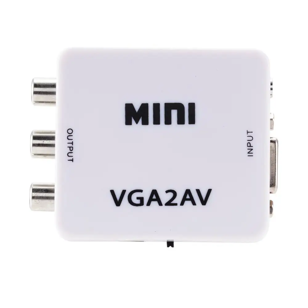 Мини-преобразователь VGA в RCA адаптер HD-видео преобразователь AV поддержка 1080P VGA2AV