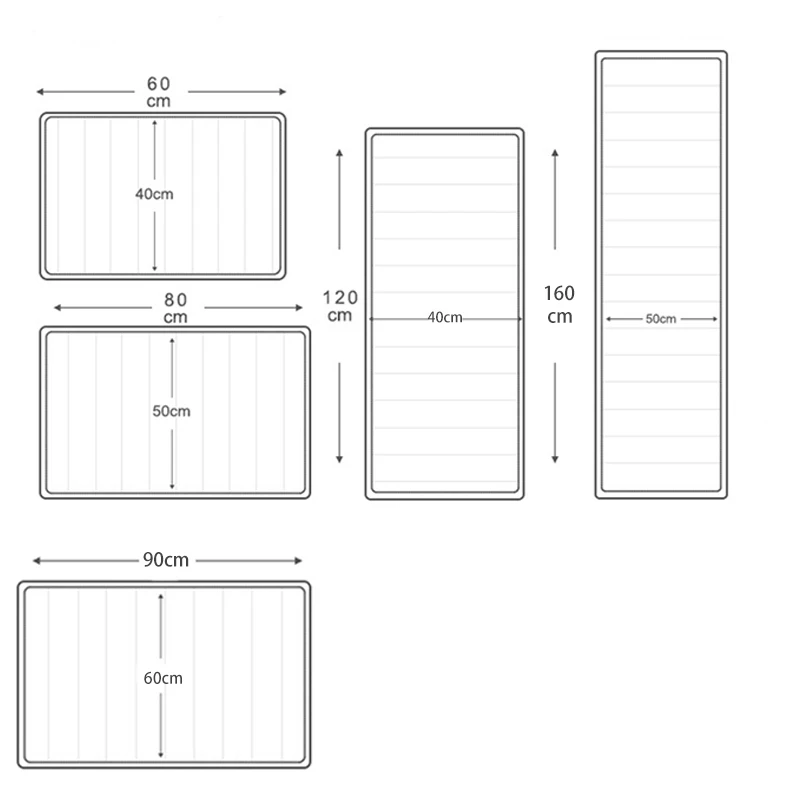 Скандинавский кухонный коврик Holaroom ковер с 3d рисунком геометрический напольный