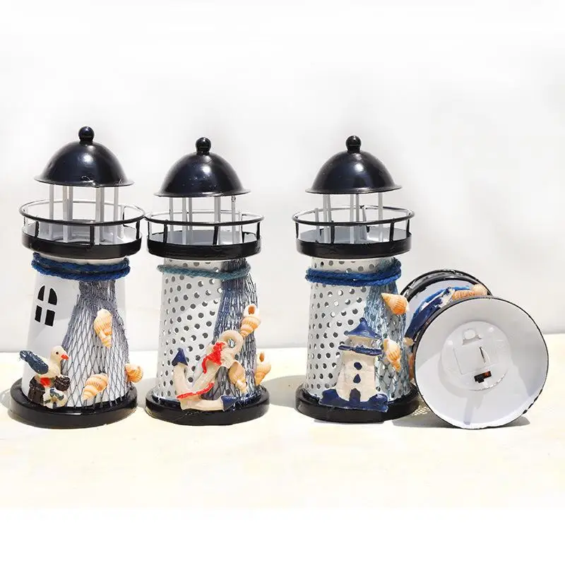 1 шт. светодиодное маленькое украшение из кованого железа морской ветер железный