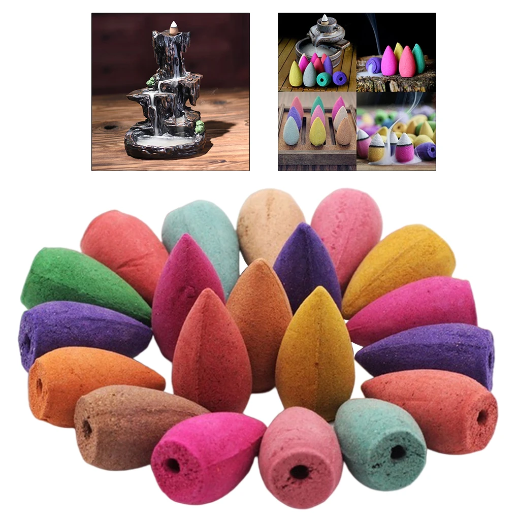

10 Pieces Natural Reflux Tower Incense Household Backflow Incense Cones Fragrant Reflux Aromatherapy Cones Air Freshener