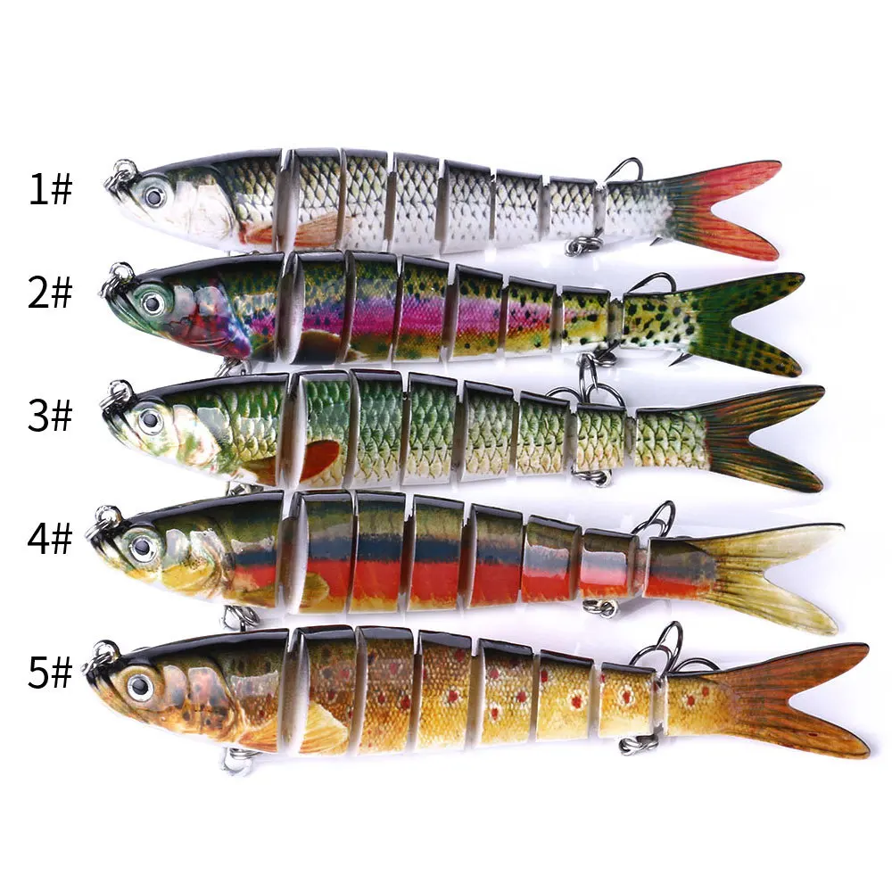 

Spinning Tackle Bionic Bait Minnow Luya Fishing Lure 13.7CM/27G 8 Segme Multi-section ABS Full Swimming Layer Hard Artificial
