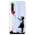 FunnyTechRealme X2 l чехол Бэнкси Граффити Девушка воздушный шар прозрачный