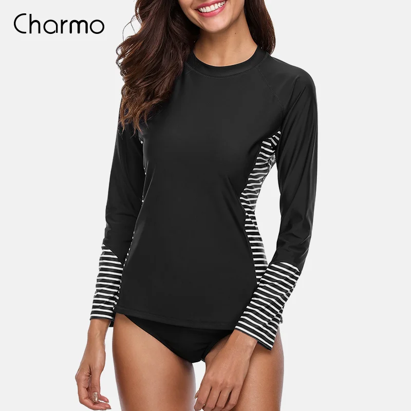 Женский топ с длинным рукавом в полоску UPF 50 +|Комбинезоны| |