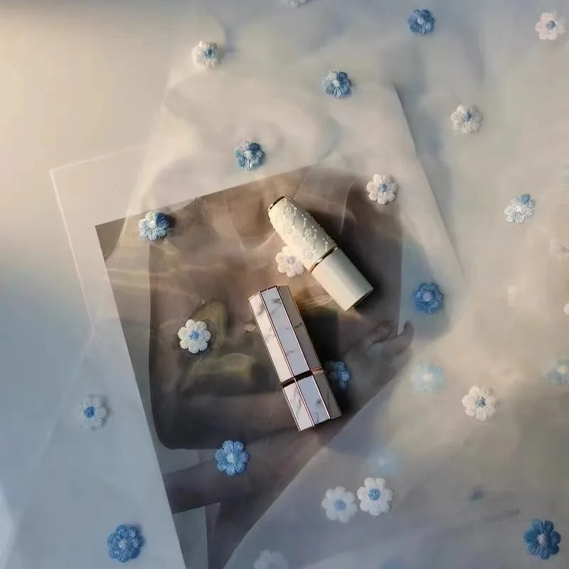 Милая Цветочная оригинальная кружевная ткань из тюля для платья декора