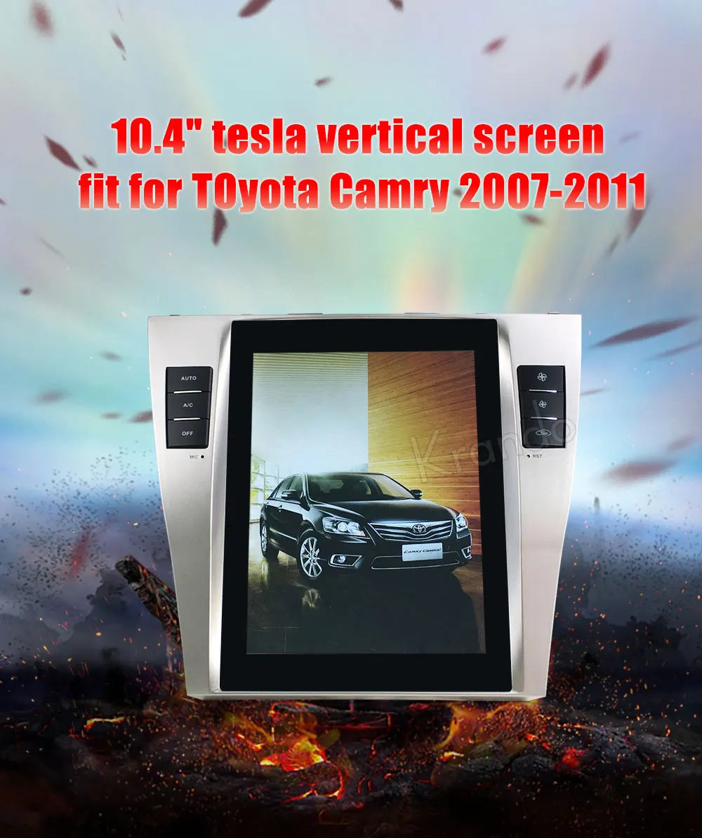 Krando Android 8,1 10," Tesla вертикальный экран Автомобильный мультимедийный плеер gps для Toyota Camry 2007-2011 радио аудио стерео BT wifi