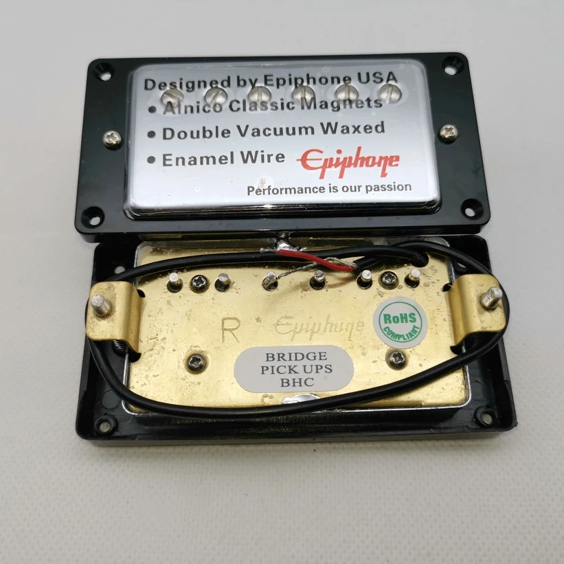 Humbucker Pickup Chrome Gold Black zebra MADE IN KOREA 1 Set Original Epi LP Standard SG Electric Guitar Alnico Bar | Спорт и